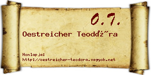 Oestreicher Teodóra névjegykártya
